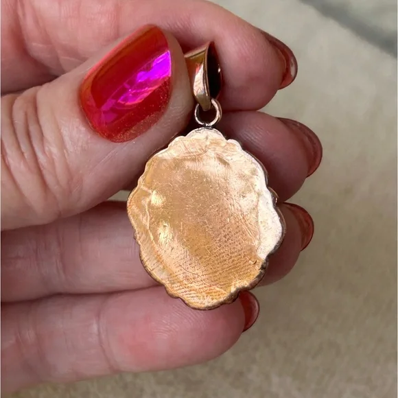 Southwestern #8 Turquoise and Copper Pendant 1.5” - Picture 7 of 8